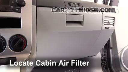 2007 Dodge Caliber SXT 2.0L 4 Cyl. Filtro de aire (interior) Cambio